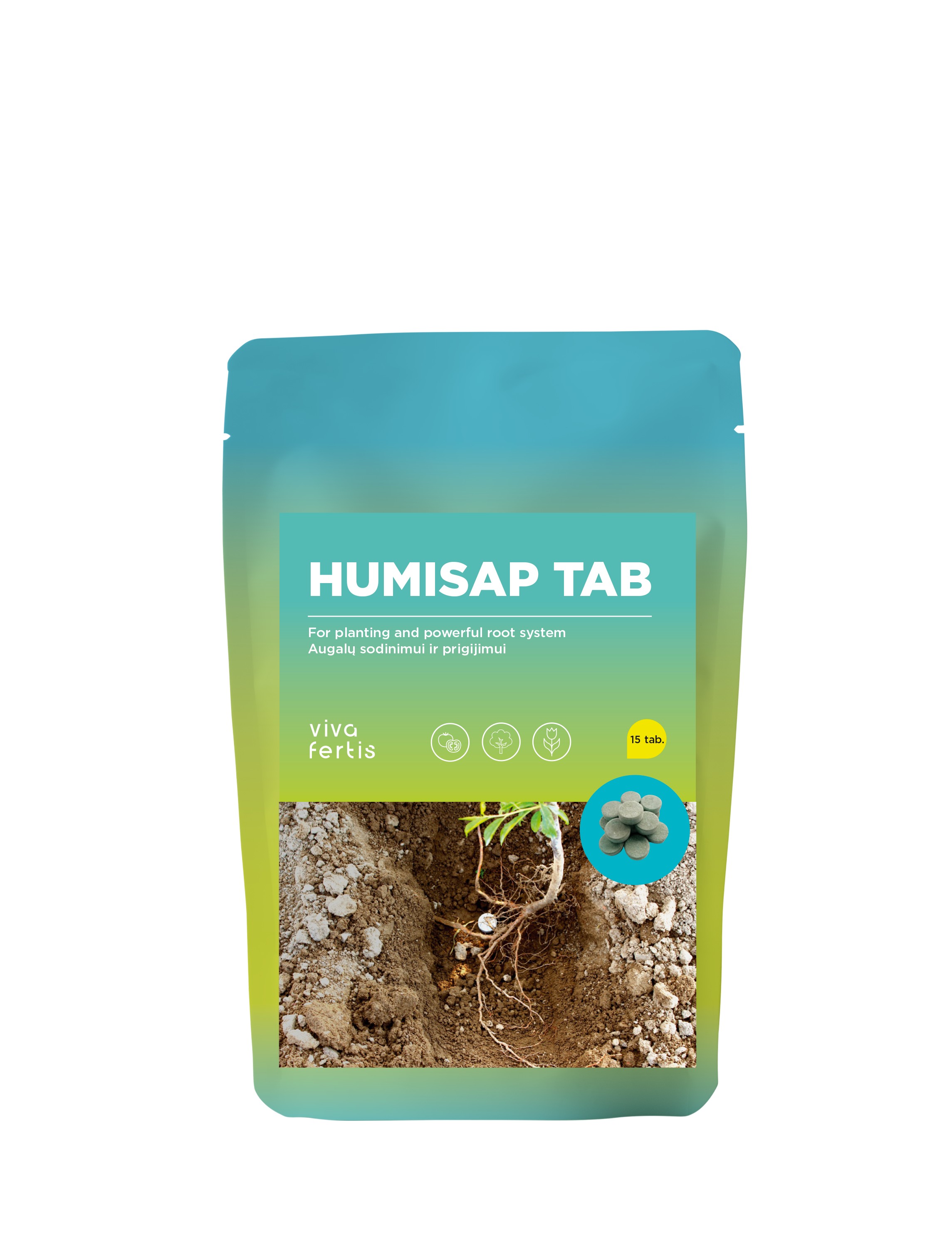 Augalų prigijimo tabletės 'Humisap Tab' - 1 tablete
